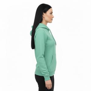 Custom Cyan Green Slim Fit <b>Hoodie</b> 350GSM Cotton Tech <b>Fleece</b> Pullover Streetwear Breathable Sweatshirt Sweatsuit Wholesale <b>hoodie</b> - Product Image 4