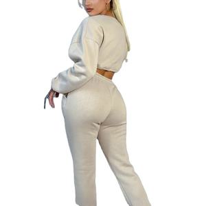 Nueva moda para mujer, sudaderas con capucha y pantalones acampanados, conjunto informal de 2 piezas, chándales con cremallera para mujer, conjuntos para mujer - Product Image 2