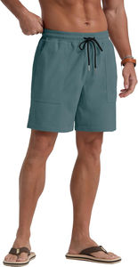 Short en velours côtelé décontracté pour homme, conçu pour les plages d'été, avec une construction légère et confortable et une ceinture élastique - Product Image 3