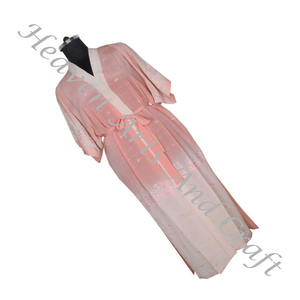 KL011 Antique Floral Silk Vintage Sari Kimono Long-Style Jacket <b>Hot</b> Charming Look Bohemian Style Vintage Sari Kimono Long Jacket - Product Image 2