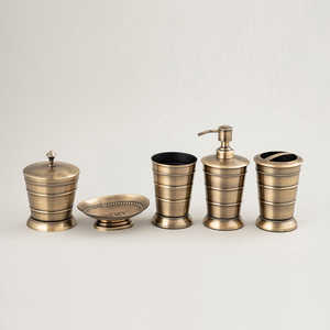 "Timeless Elegance <b>Bath</b> <b>Set</b> in Brass Antique Color a Vintage-inspired Collection for a Classic, Luxe Look." - Product Image 1