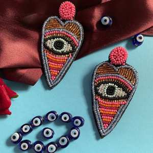 Ideas de pendientes bordados para ahorrar hoy, joyería de tela, pendientes de cuentas para mujer, joyería festiva para fiestas al mejor precio, pendientes de cuentas - Product Image 3