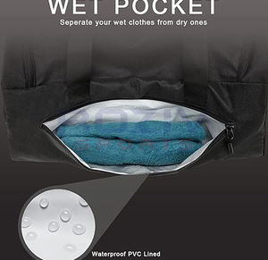 Sac de sport de luxe moderne personnalisé pour une utilisation en plein air, à la salle de sport et en boxe, doublure en nylon imperméable, grande capacité, compartiment - Product Image 6