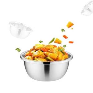 Cuenco para servir de acero inoxidable de diseño personalizado resistente a las manchas y al desgaste para regalos y uso regular - Product Image 1