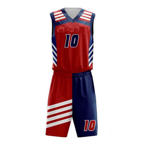 Ensemble de maillot et short de basketball d'été 2026 de haute qualité, confortable, motif personnalisé, réversible, sergé, grande taille, uniforme imprimé - Product Image 1