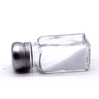 Pot à épices carré en verre de qualité alimentaire à quatre côtés, 120 ml, avec joint hermétique pour assaisonnement de cuisine et saupoudrage BBQ