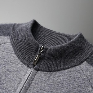 100% Cotton Two-piece Men's Stand Neck Autumn Winter Slim-fit <b>Pants</b> Color Warm <b>Suit</b> Casual Fashion - Product Image 3