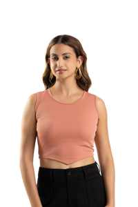 Exclusive <b>pink</b> ribbed sleeveless camisole <b>crop</b> <b>top</b> lightweight stretch knit for women perfect for layering summer outfits - Product Image 6