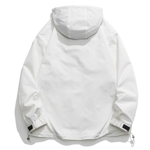 2025 Pakistán hizo prendas de vestir exteriores de moda para senderismo ropa de invierno media cremallera con capucha deportes chaqueta a prueba de viento para hombres - Product Image 2