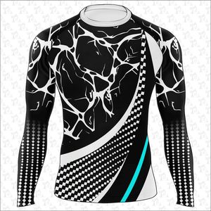 Camisa de compresión BJJ MMA de manga larga para hombre, protectores contra sarpullidos de secado rápido, cómodos protectores contra sarpullidos, camisetas de entrenamiento para gimnasio, OEM - Product Image 1