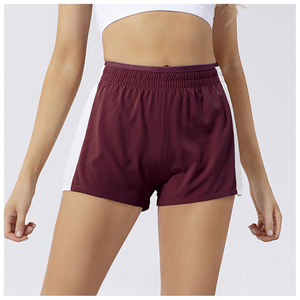 Short de yoga pêche sur mesure pour femmes en gros collants d'entraînement de fitness respirants couleur unie collants de course sans couture courts - Product Image 5