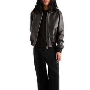 Chaqueta de Cuero para Hombre, Nueva Colección, Hecha a Mano, de Cuero Genuino, Estilo Casual y Profesional, para Invierno - Product Image 5