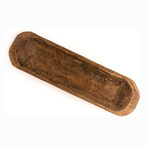 Tazón de masa de madera de Acacia quemado oscuro rústico, cuencos de masa de madera decorativos hechos a mano para decoración del hogar, organizador de llaves de baño de cocina - Product Image 6