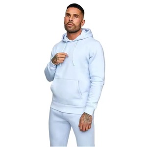 Ensemble de survêtement d'hiver pour homme 2025 de haute qualité avec logo personnalisé, respirant, motif uni, pantalon de survêtement et sweat-shirt, vente en gros, survêtement vierge - Product Image 5