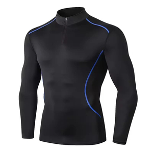 Wholesale Saleh Enterprises Premium Men <b>Compression</b> Shirt Spandex/Polyester Tight Fit Quick Dry Gym T Shirt Long Sleeve Fitness - Product Image 1