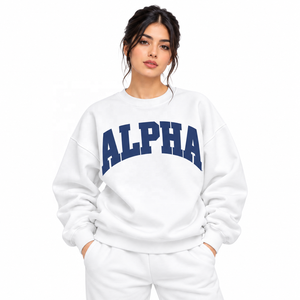 Sweat-shirt à col rond imprimé, broderie par transfert, unisexe, personnalisé avec logo, vêtements d'hiver - Product Image 1