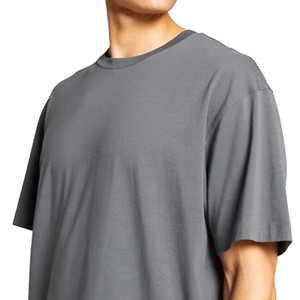 T-shirt unisexe noir à manches régulières et col rond, 100 % coton, coupe ample, décontracté, couleur unie, jersey tricoté, teinture unie, séchage rapide - Product Image 5