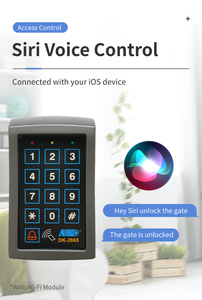 APO DK-2865 (P0) ปุ่มกดเข้าแบบสแตนด์อโลนพร้อมเครื่องอ่าน RFID ปุ่มกริ่งประตูมองเห็นได้ในเวลากลางคืนจอแสดงผล LED ไซเรนในตัวกันน้ำ - Product Image 2