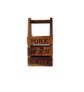Stylish Spoon Fork Wooden Cutlery Holder <b>Kitchen</b> Utensils Organizer Dispenser <b>Storage</b> Best Quality American Style - Product Image 6