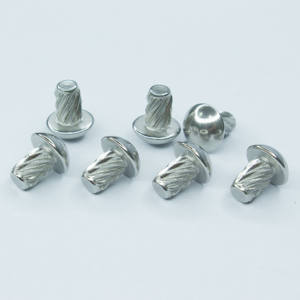 Rivets à tête ronde solide vis M3-M8/tailles personnalisées acier résistant à la rouille zingué/dacromet/alliage entaillé machines d'application - Product Image 1