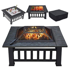Chauffage de gril en métal à bois de jardin extérieur en fonte pour patio et cour - Product Image 3