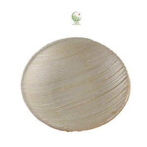 Vaisselle jetable biodégradable écologique Conception de feuille de palmier Bols ronds ovales pour le service des aliments dans les fêtes, les mariages et les événements - Product Image 1