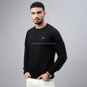 Nardon Apparel Sweatshirts personnalisés pour hommes 100% coton Pull rabattu avec impression numérique Broderie teinte unie pour l'hiver - Product Image 3