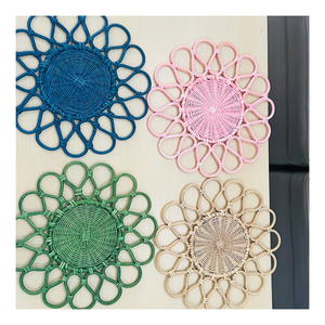 Assiette en rotin fabriquée à la main, élégante et polyvalente, idéale pour les fruits, le pain, la décoration murale, légère, robuste, qualité d'exportation - Product Image 2