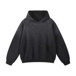 Sudadera con Capucha para Hombre, de Algodón Puro, Talla Grande, con Diseño Degradado Pintado con Spray - Product Image 5