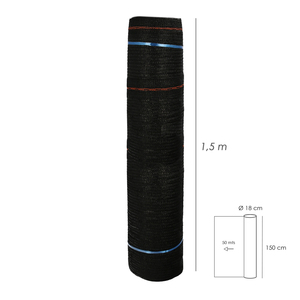 Rete Ombreggiante Nera, Rotolo da 1,5 Metri, 50 Metri - Product Image 2