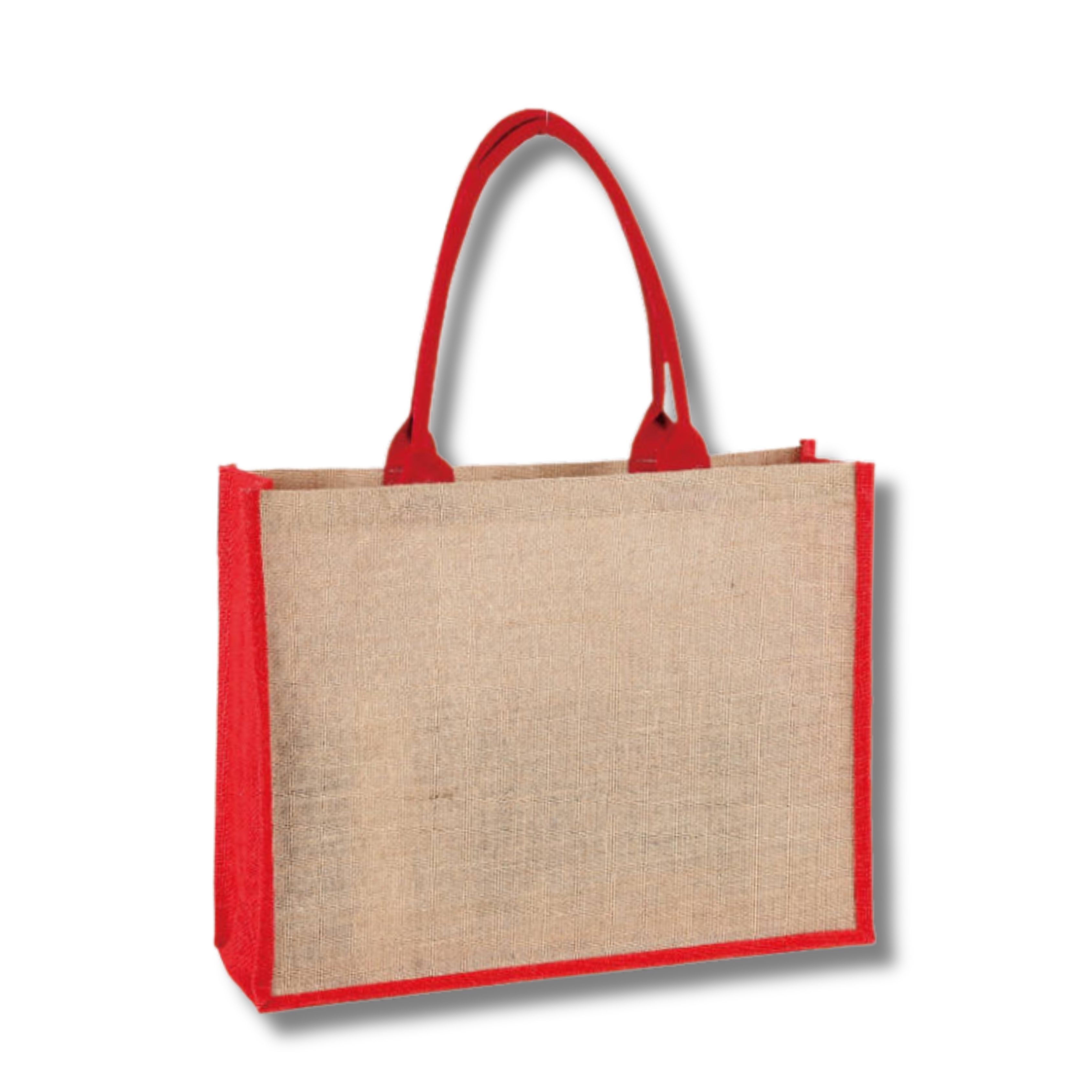 Natural Jute with Custom Color Lining (Red, Blue, Green, etc.)