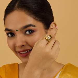 Anillo de Plata con Incrustaciones de Cobre y Aleación de Latón, Diseño Geométrico Vintage, Modelo 180427, Ideal para Regalo Cristiano - Product Image 2