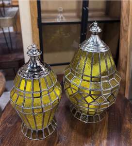 Candelabro marroquí de lujo elegante soporte de linterna de vela para decoración del hogar y la boda para Navidad - Product Image 3