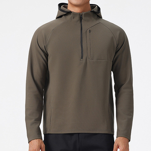 Ensemble de survêtement pour homme avec fermeture éclair sur le devant, tissu thermique texturé respirant, produit haut de gamme pour les vêtements de plein air et les vêtements de sport, survêtements pour homme - Product Image 6