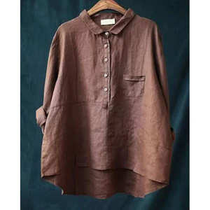 เสื้อเชิ้ตแขนยาวคอลเลคชั่นใหม่ ฤดูใบไม้ผลิ 2025: เสื้อเชิ้ตผู้หญิงสไตล์ฮาวาย พิมพ์ลายทันสมัยและอินเทรนด์ - Product Image 4