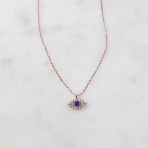 สร้อยคอจี้ตาเครื่องประดับมินิมอลสำหรับผู้หญิงสร้อยคอตาทันสมัยของขวัญสำหรับ925ของเธอเสน่ห์เงินสเตอร์ลิง - Product Image 1