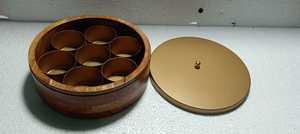 Tazón Redondo de Madera Esmaltada Decorativa Ecológica, Pintado a Mano, Diseño Elegante, Apto para Lavavajillas, Personalizable para Exhibición en la Mesa - Product Image 2