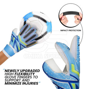Guantes de portero de cuero de alta calidad para entrenamiento, agarre de Palma antideslizante, diseño impermeable y transpirable, cierre ligero y cómodo - Product Image 4