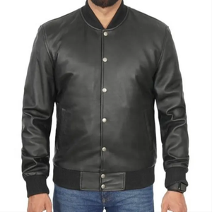 Blouson aviateur en cuir personnalisé pour hommes/Blouson aviateur en cuir à la mode directe d'usine pour hommes - Product Image 1