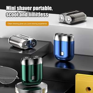 Mini Afeitadora Eléctrica Portátil Recargable por USB, Resistente al Agua IPX7, Recortadora de Barba de Doble Cabezal, Maquinilla de Afeitar de Doble Cuchilla, Afeitadora Rotatoria Lavable - Product Image 6