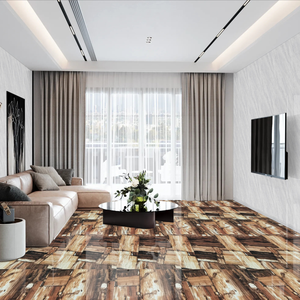 Porcelaine émaillée durable 600x1200mm carreaux en bois de verre très brillants pour salon chambre bureau hôtel - Product Image 4