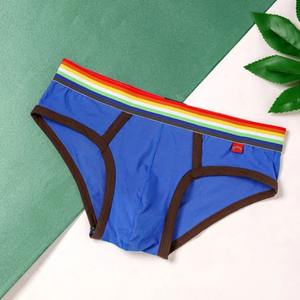 Sexy Mens <b>Underwear</b> Rainbow Belt Briefs Fashion Cotton Panties Youth Breathable <b>Underwear</b> Briefs Low Waist Underpants For Male - Product Image 4