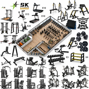 Équipement de <span class=keywords><strong>musculation</strong></span> commercial SK 360 m², ensemble complet de machines à charges libres, machine d'entraînement de force réglable, acier de haute qualité pour la <span class=keywords><strong>musculation</strong></span> - Product Image 1