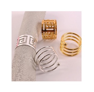 Offre Spéciale prix métal fini ronds de serviette porte-serviettes en métal de qualité supérieure pour la décoration de Table de dîner de fête de mariage - Product Image 4