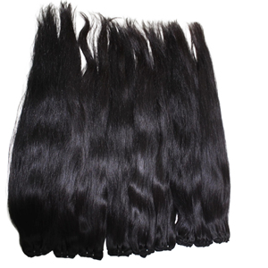 Nos faisceaux de cheveux humains sont fabriqués à partir de 100% vrais cheveux humains, doux, lisses, durables et parfaits pour les coiffures naturelles et volumineuses. - Product Image 2