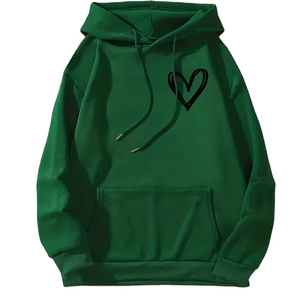 Venta al por mayor de Sudadera con capucha de lana con logotipo personalizado para las mujeres de peso pesado liso grueso pulóver sudadera para el invierno - Product Image 1