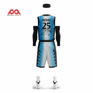 Ensembles d'uniformes de basket-ball unisexes sublimés en gros sans manches Uniformes de basket-ball personnalisés en tissu extensible de haute qualité - Product Image 3