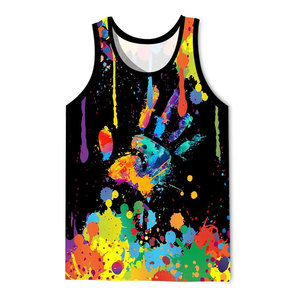 Débardeurs de sport pour hommes, personnalisés, respirants, à col rond, en tricot, à sublimation, pour la course à pied et la salle de sport, vente en gros OEM - Product Image 1