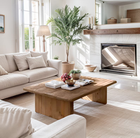 Table contemporaine en bois: Design minimaliste, habilement conçu pour les intérieurs modernes par l'artisanat du croissant