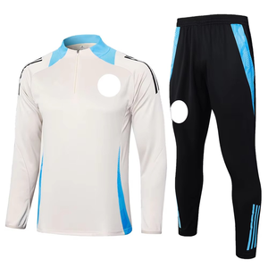 Combinaison d'entraînement de football chaude d'automne Logo personnalisé solide imprimé respirant séchage rapide coupe ajustée ensemble d'entraînement en plein air football - Product Image 3